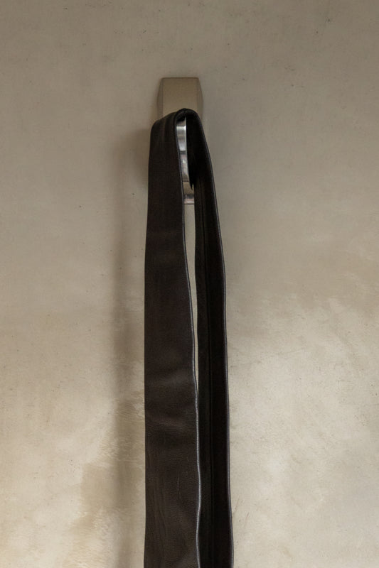 NAPA LEATHER NECKTIE (ESPRESSO)