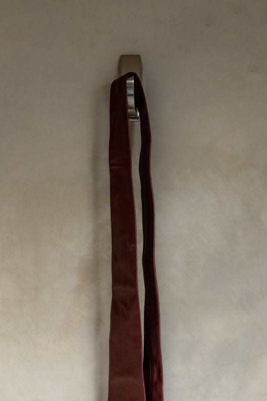 NAPA LEATHER NECKTIE (JAM)